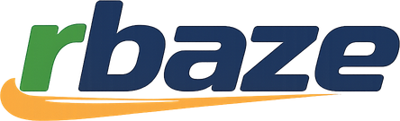 rbaze brand logo on dark navigation bar